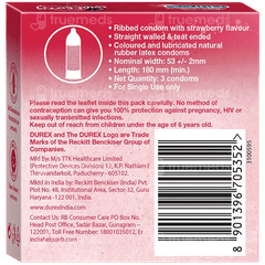 Durex Extra Thin Wild Strawberry Condoms 3