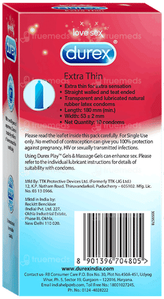 Durex Extra Thin Condoms 10 Durex Extra Thin Condoms 10