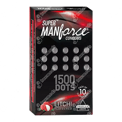 Super Manforce 1500 Dots Litchi Flavoured Condoms 10