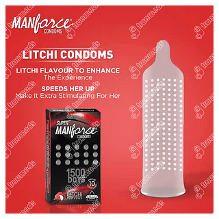 Super Manforce Condom Litchi Flavoured Pack Of 10