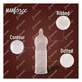 Manforce Xotic Condoms 342 Dots Chocolate Flavour Pack Of 3