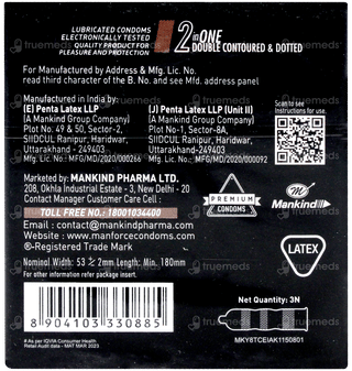 Manforce Xotic 342 Dots Chocolate Flavoured Condoms 3