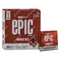 Manforce Epic Hot Dots Enhanced Dots Belgian Chocolate Condoms 3