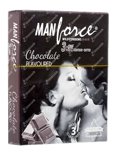 Manforce Wild 3 In 1 Chocolate Flavoured Dotted Condoms 3