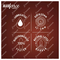 Manforce Wild 3 In 1 Chocolate Flavoured Dotted Condoms 3