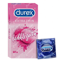 DUREX EXTRA THIN BUBBLEGUM CONDOM PACK OF 10