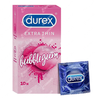 Durex Extra Thin Bubblegum Condom Pack Of 10