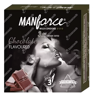 Manforce Wild 3 In 1 Chocolate Flavoured Pack Of 3 Condoms