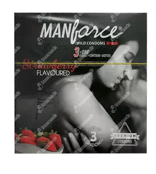 Manforce Wild Strawberry Flavoured Condoms 3