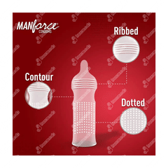 Manforce Wild 3 In One Strawberry Flavoured Condoms 3