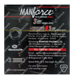 Manforce Wild 3 In One Strawberry Flavoured Condoms 3