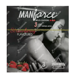 Manforce Wild Strawberry Flavoured Condoms 3