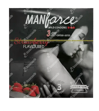 Manforce Wild Strawberry Condom Pack Of 3