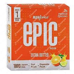 Manforce Epic Passion Extra Dotted Fruit Punch Premium Condoms 3