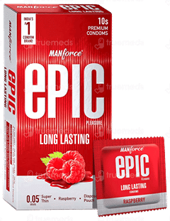 Manforce Epic Pleasure Long Lasting Raspberry Premium Condoms 10 Manforce Epic Pleasure Long Lasting Raspberry Premium Condoms 10