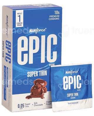 Manforce Epic Desire Super Thin Silk Chocolate Premium Condom 10