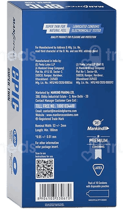Manforce Epic Desire Super Thin Silk Chocolate Premium Condom 10