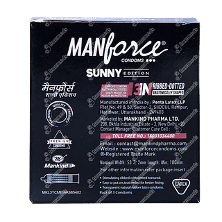 Manforce Sunny Edition  Condom Pack Of 3