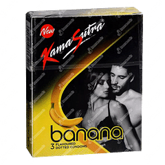 KAMASUTRA BANANA FLAVOUR CONDOM PACK OF 3 