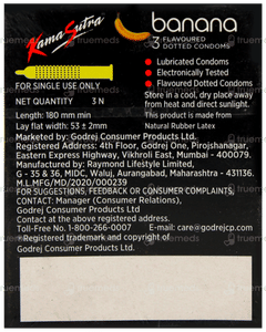 Kamasutra Banana Flavoured Dotted Condoms 3