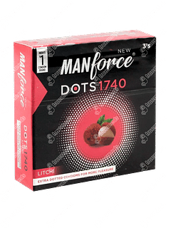 Manforce Dots 1740 New Litchi Flavour Condoms 3 Manforce Dots 1740 New Litchi Flavour Condoms 3