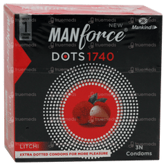 Manforce Dots 1740 New Litchi Flavour Condoms 3 Manforce Dots 1740 New Litchi Flavour Condoms 3