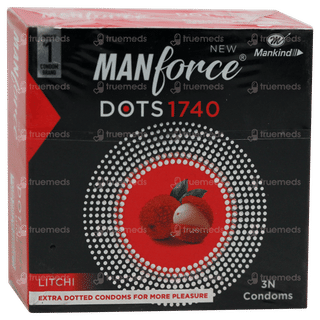 Manforce Dots 1740 New Litchi Flavour Condoms 3