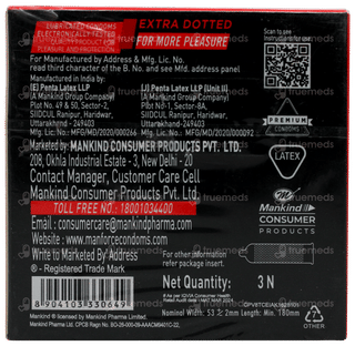 Manforce Dots 1740 New Litchi Flavour Condoms 3