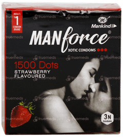 Manforce Xotic 1500 Dots Strawberry Flavoured Condoms 3 Manforce Xotic 1500 Dots Strawberry Flavoured Condoms 3