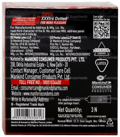 Manforce Xotic 1500 Dots Strawberry Flavoured Condoms 3