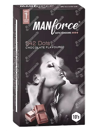 Manforce Xotic Condoms 342 Dots Chocolate Flavour Pack Of 10