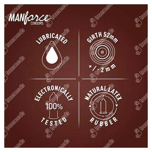 Manforce Xotic Condoms 342 Dots Chocolate Flavour Pack Of 10