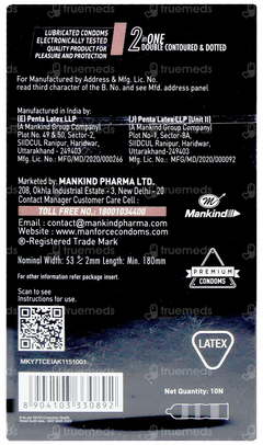 Manforce Xotic 342 Dots Chocolate Flavoured Condoms 10