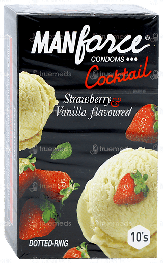 Manforce Cocktail Strawberry & Vanilla Flavour Condoms 10