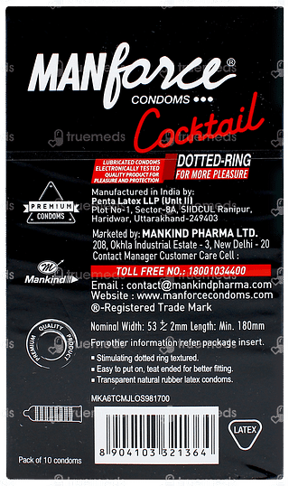 Manforce Cocktail Strawberry & Vanilla Flavour Condoms 10
