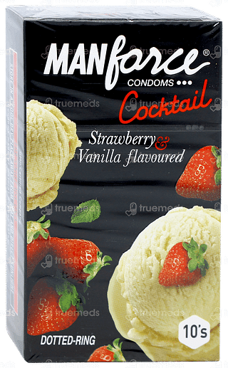 Manforce Cocktail Strawberry & Vanilla Flavour Condom 10