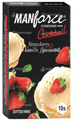 Manforce Cocktail Strawberry & Vanilla Flavour Condoms 10
