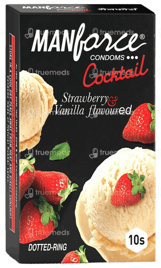 Manforce Cocktail Strawberry & Vanilla Flavour Condoms 10