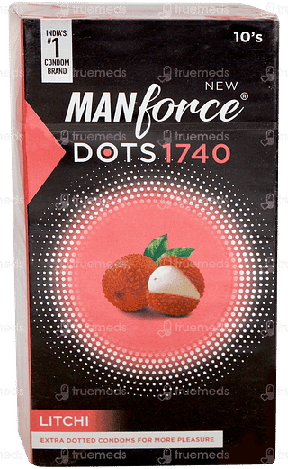 Manforce Dots 1740 New Litchi Flavour Condoms 10