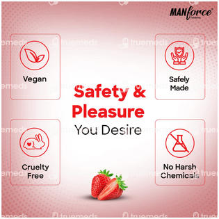 Manforce Xotic 1500 Dots Strawberry Flavour Condoms Pack Of 10