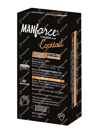 Manforce Cocktail Chocolate And Hazelnut Flavour Pack Of 10