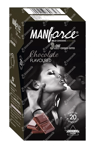 Manforce Wild Condoms 3 In One Chocolate Flavoured Pack Of 10