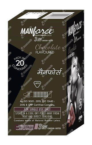 Manforce Wild Condoms 3 In One Chocolate Flavoured Pack Of 10