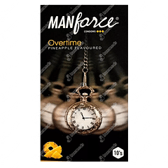 Manforce Overtime Pineapple Flavoured Condoms 10 Manforce Overtime Pineapple Flavoured Condoms 10