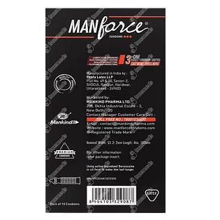 Manforce Overtime Orange Flavoured Condom Pack Of 10