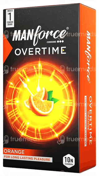 Manforce Overtime Orange Flavoured Condoms 10