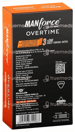 Manforce Overtime Orange Flavoured Condoms 10