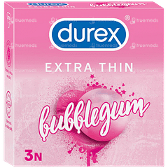 Durex Extra Thin Bubblegum Condoms 3 Durex Extra Thin Bubblegum Condoms 3