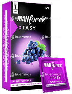 Manforce Xtasy Black Grapes Dotted Condoms 10