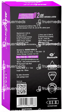 Manforce Xtasy Black Grapes Dotted Condoms 10